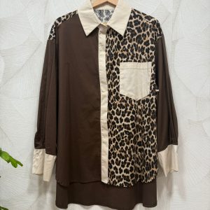 Camisa oversize leopardo