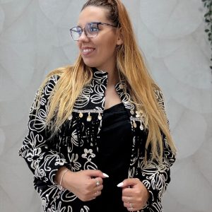 Chaqueta Boho Negra bordada