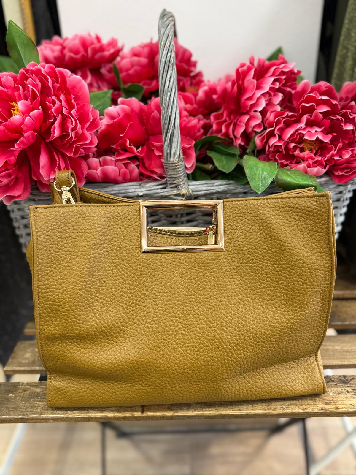 Bolsos asa dorada rectangular - Imagen 5