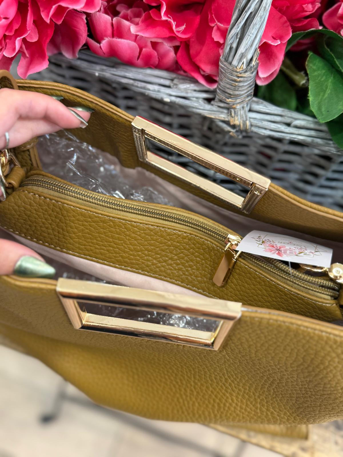Bolsos asa dorada rectangular - Imagen 7