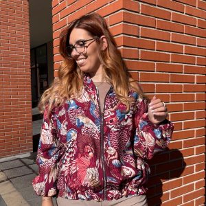 Bomber estampada pajaritos