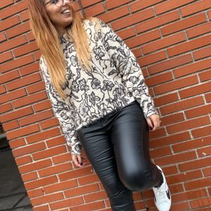 Jersey estampado floral