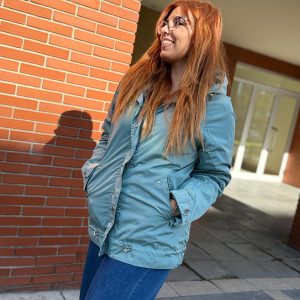 Chubasquero- Cortavientos aguamarina