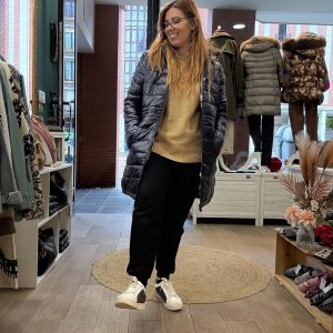 Plumífero reversible  azul brillante