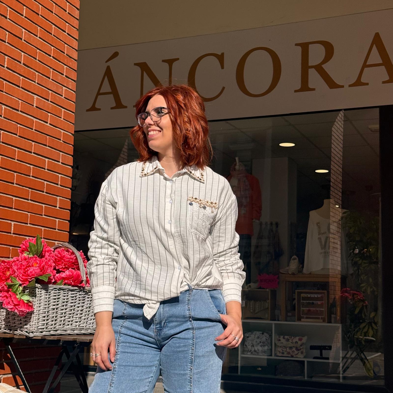 Camisa Rayas bordada