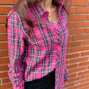 Camisa de cuadros rosa